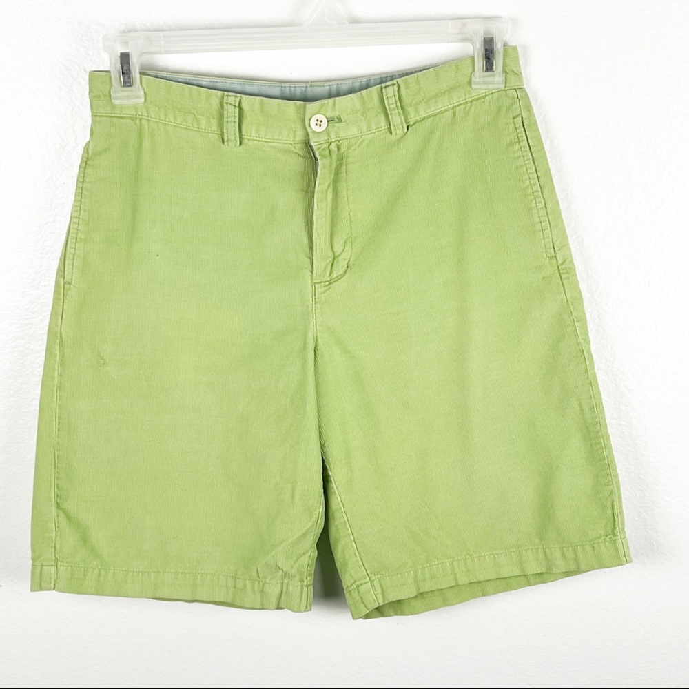 VINEYARD VINES BY SHEP AND IAN Green Corduroy Bermuda Shorts, Size 18